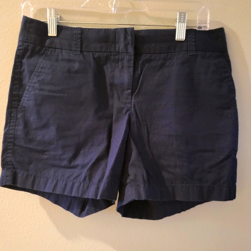 J Crew Navy Blue Chino Shorts Size 2